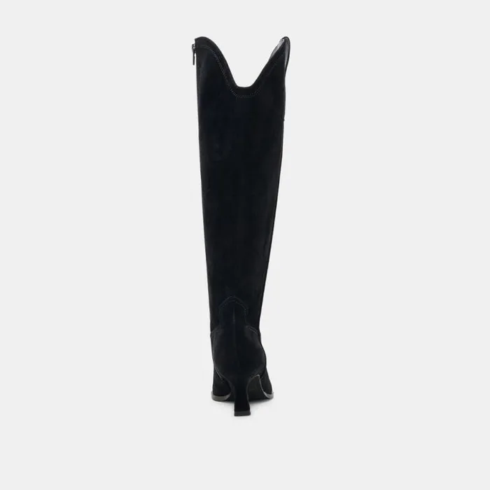 Dolce Vita Ariana Boots Onyx Suede Women Boots and Booties