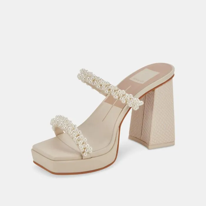 Dolce Vita Ariele Heels Vanilla Pearls Women Sandals