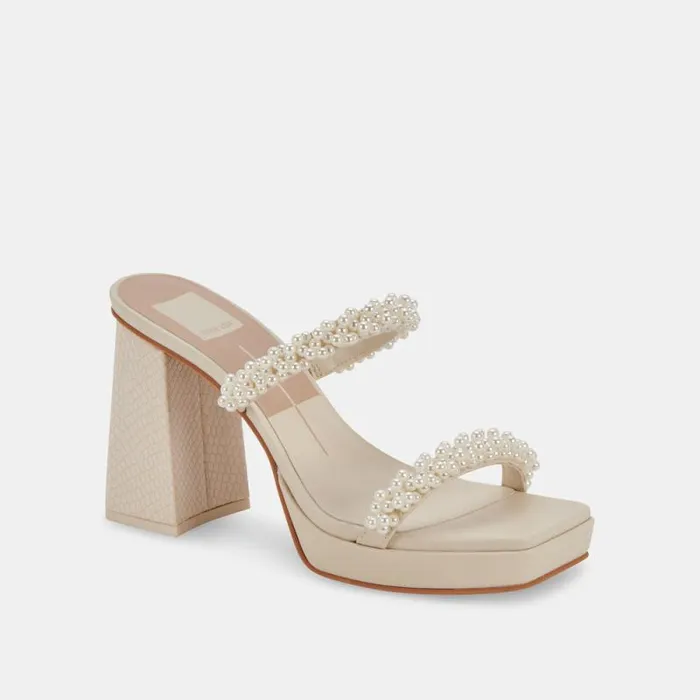Dolce Vita Ariele Heels Vanilla Pearls Women Sandals