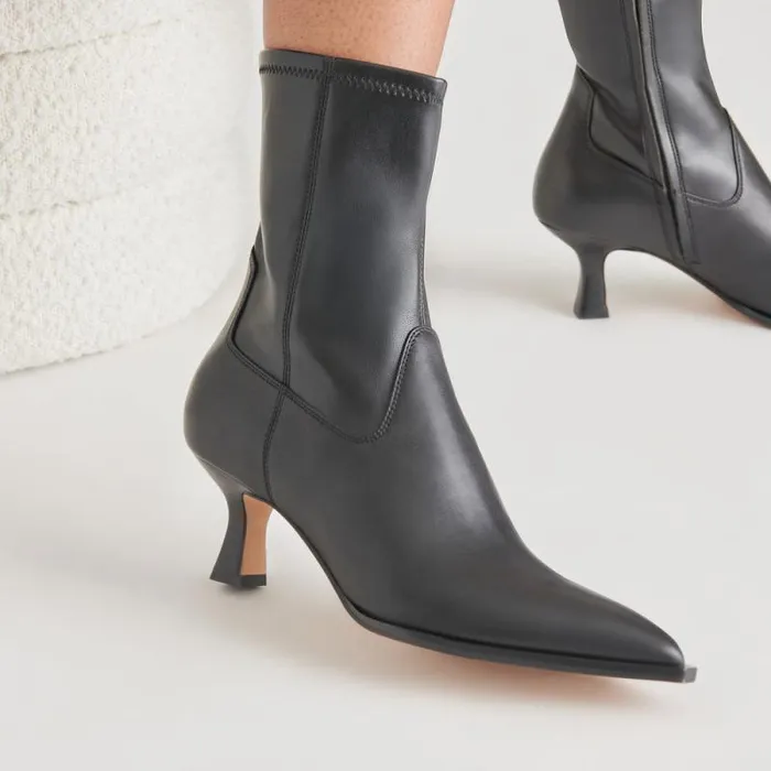 Dolce Vita Arya Boots Black Leather Women Boots and Booties
