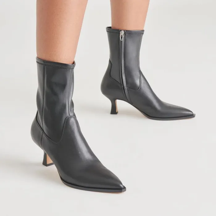 Dolce Vita Arya Boots Black Leather Women Boots and Booties