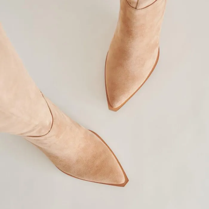 Dolce Vita Auggie Wide Calf Boots Camel Suede Women Boots and Booties