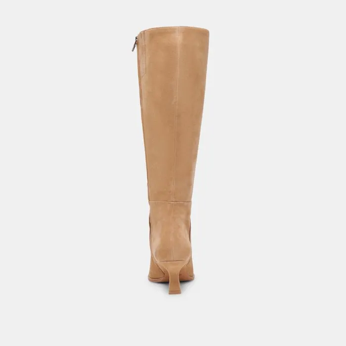 Dolce Vita Auggie Wide Calf Boots Camel Suede Women Boots and Booties