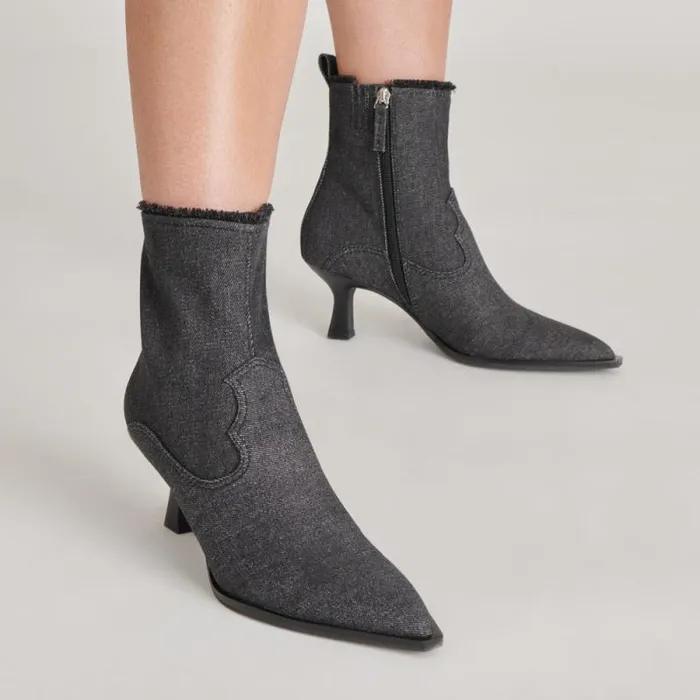 Dolce Vita Austin Boots Carbon Denim Women Boots and Booties