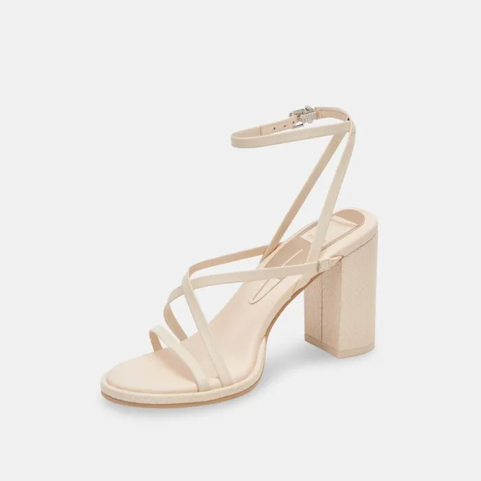 Dolce Vita Barly Heels Bone Leather Women Sandals