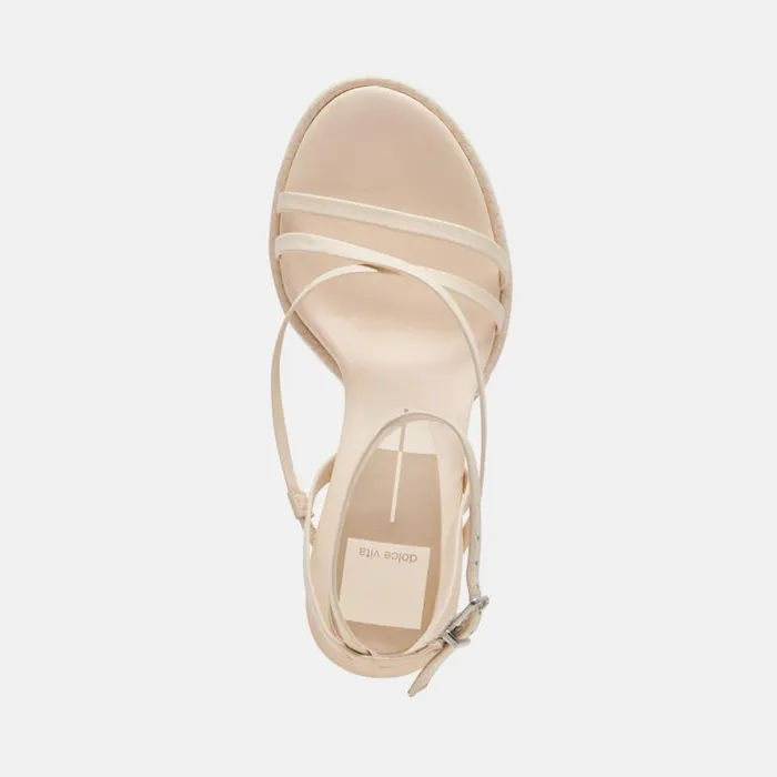 Dolce Vita Barly Heels Bone Leather Women Sandals