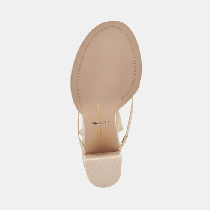 Dolce Vita Barly Heels Bone Leather Women Sandals