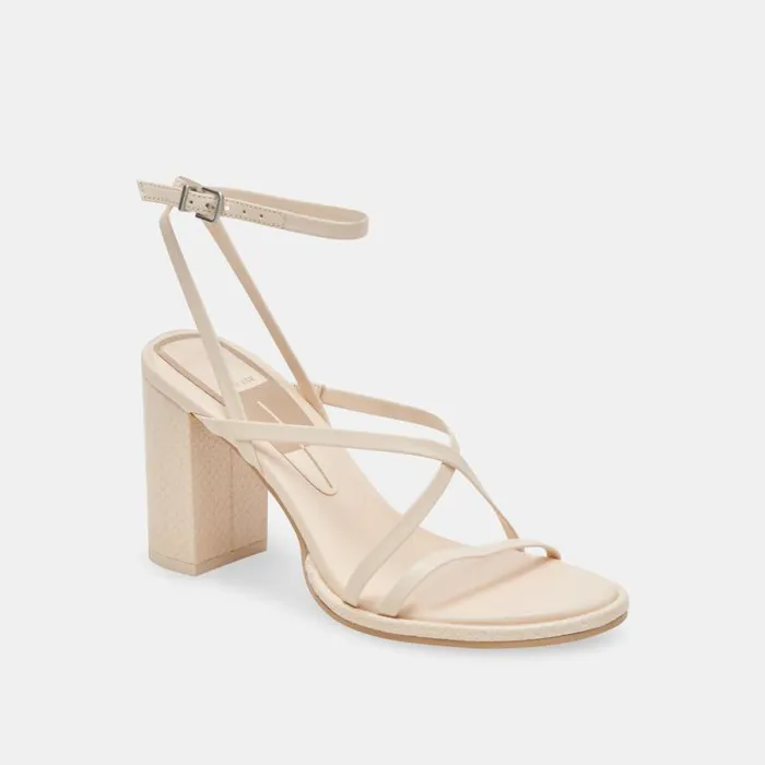 Dolce Vita Barly Heels Bone Leather Women Sandals