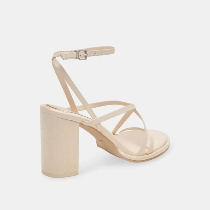 Dolce Vita Barly Heels Bone Leather Women Sandals