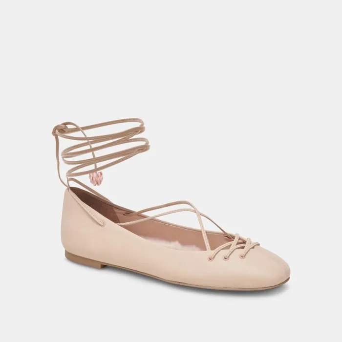 Dolce Vita Beate Ballet Flats Light Pink Leather Women Flats and Loafers