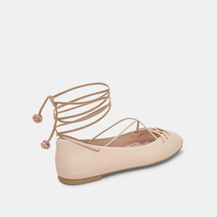 Dolce Vita Beate Ballet Flats Light Pink Leather Women Flats and Loafers