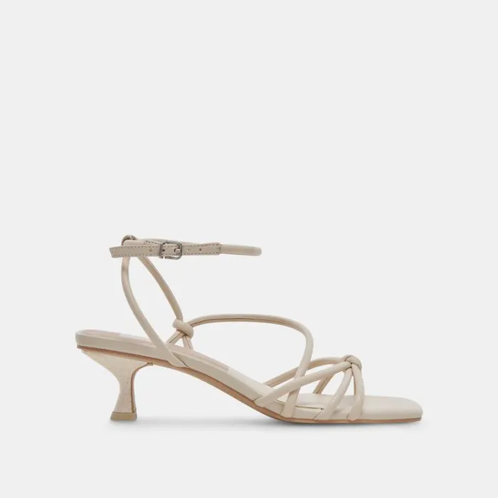 Dolce Vita Bev Heels Ivory Leather Women Heels
