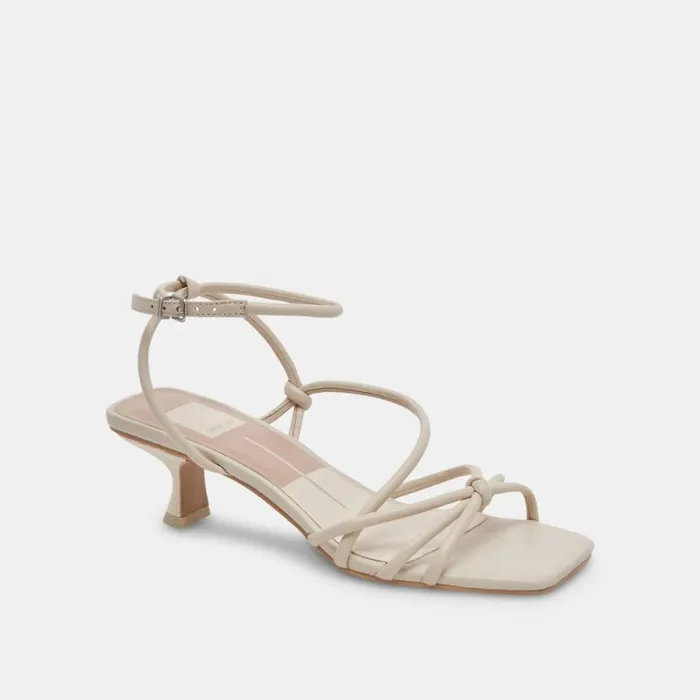 Dolce Vita Bev Heels Ivory Leather Women Heels