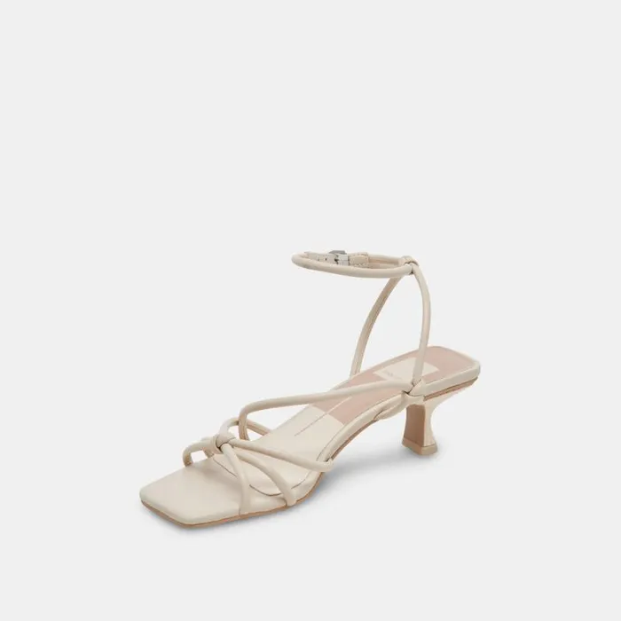 Dolce Vita Bev Heels Ivory Leather Women Heels