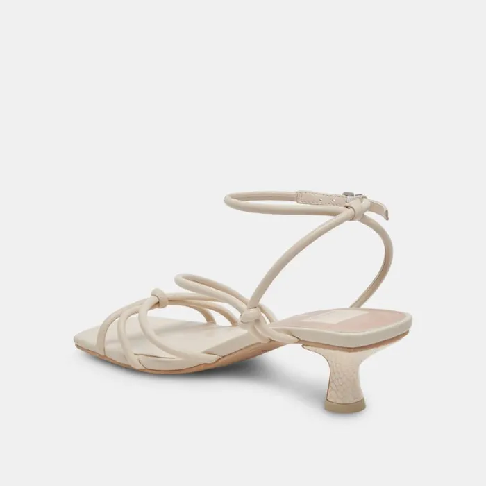 Dolce Vita Bev Heels Ivory Leather Women Heels