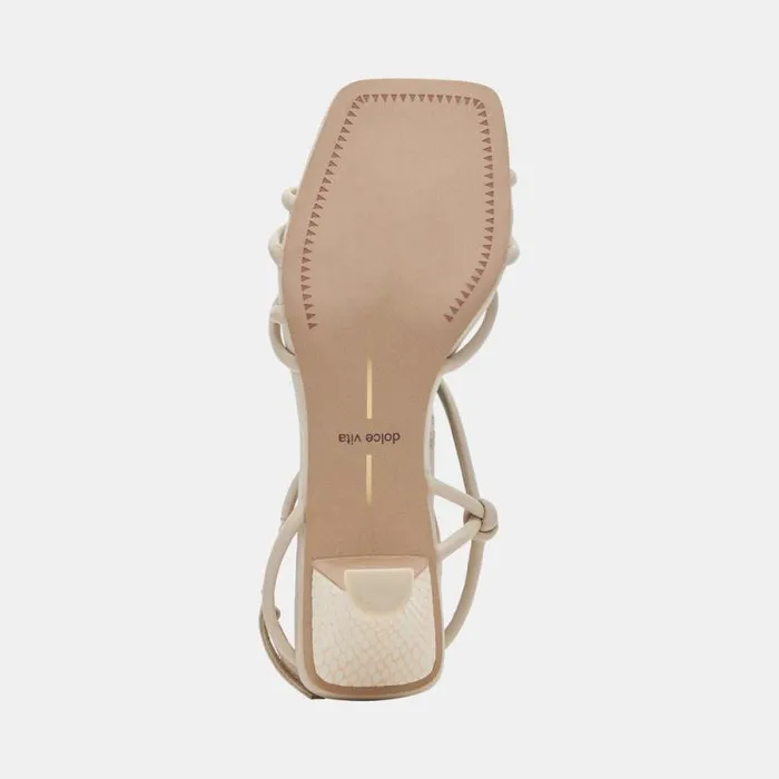 Dolce Vita Bev Heels Ivory Leather Women Heels