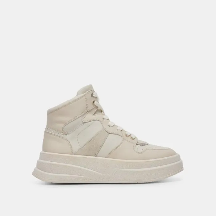 Dolce Vita Brax Sneaker Ivory Leather Women Sneakers