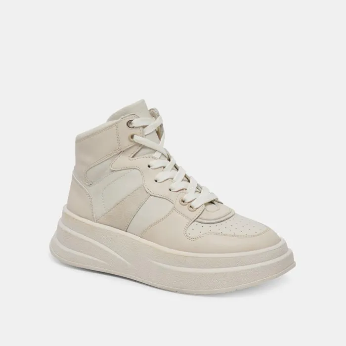 Dolce Vita Brax Sneaker Ivory Leather Women Sneakers