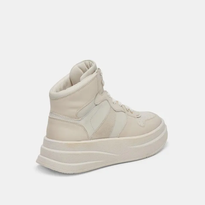Dolce Vita Brax Sneaker Ivory Leather Women Sneakers