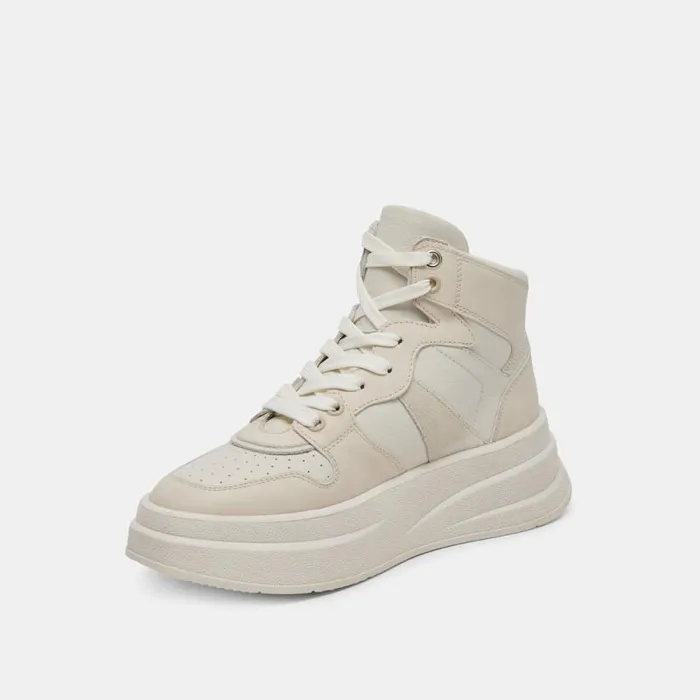 Dolce Vita Brax Sneaker Ivory Leather Women Sneakers