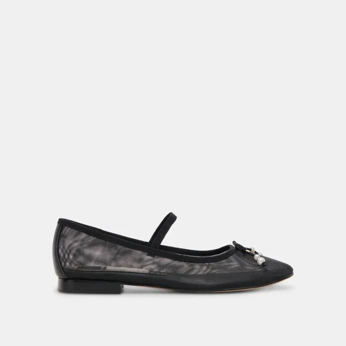 Dolce Vita Cadel Ballet Flats Black Pearls Women Flats and Loafers