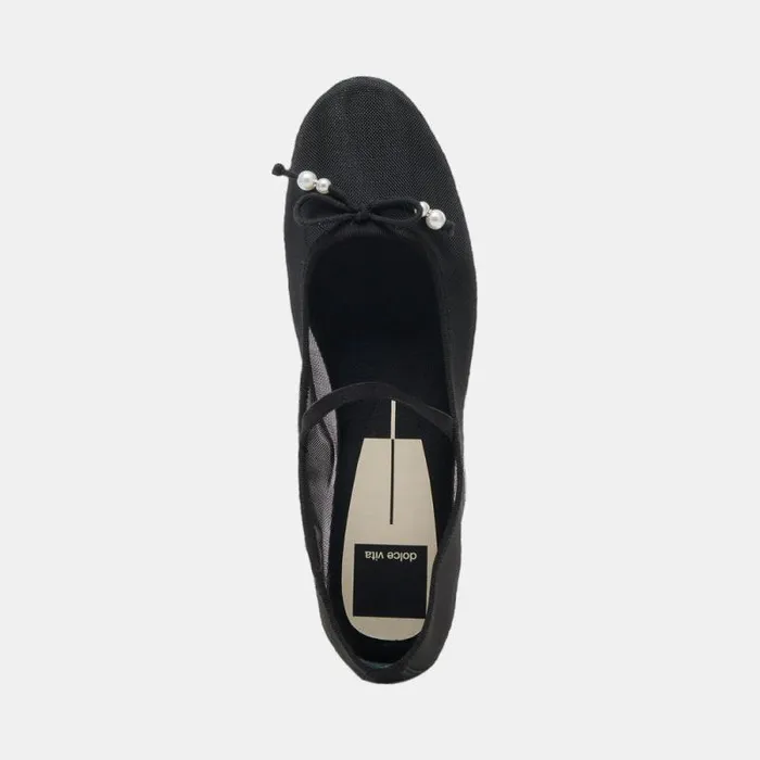 Dolce Vita Cadel Ballet Flats Black Pearls Women Flats and Loafers