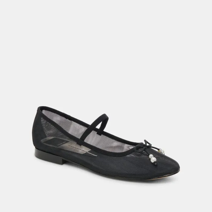 Dolce Vita Cadel Ballet Flats Black Pearls Women Flats and Loafers