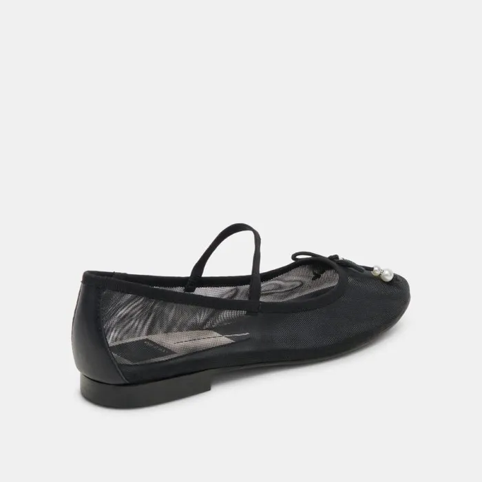 Dolce Vita Cadel Ballet Flats Black Pearls Women Flats and Loafers