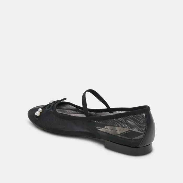 Dolce Vita Cadel Ballet Flats Black Pearls Women Flats and Loafers