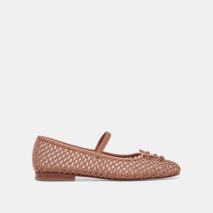 Dolce Vita Carin Raffia Ballet Flats Cider Raffia Women Flats and Loafers