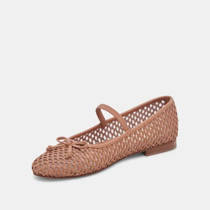 Dolce Vita Carin Raffia Ballet Flats Cider Raffia Women Flats and Loafers