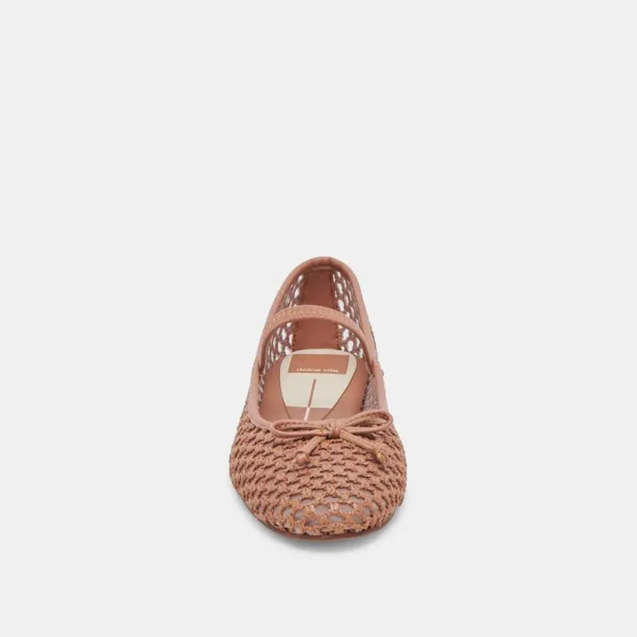 Dolce Vita Carin Raffia Ballet Flats Cider Raffia Women Flats and Loafers