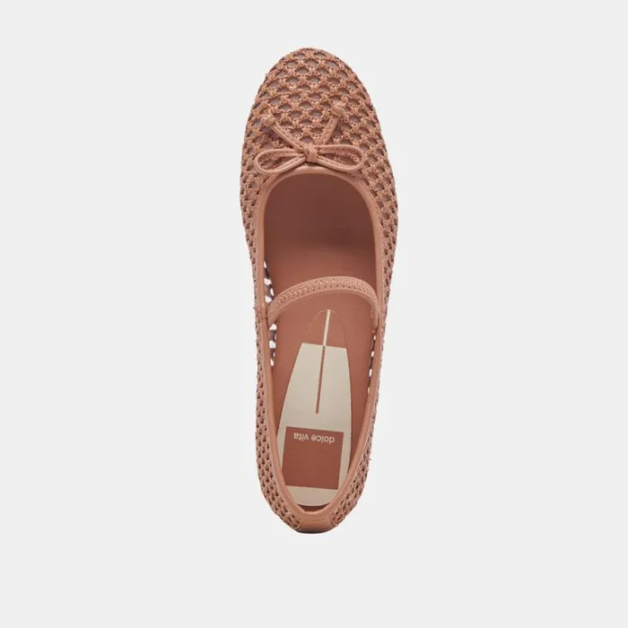 Dolce Vita Carin Raffia Ballet Flats Cider Raffia Women Flats and Loafers