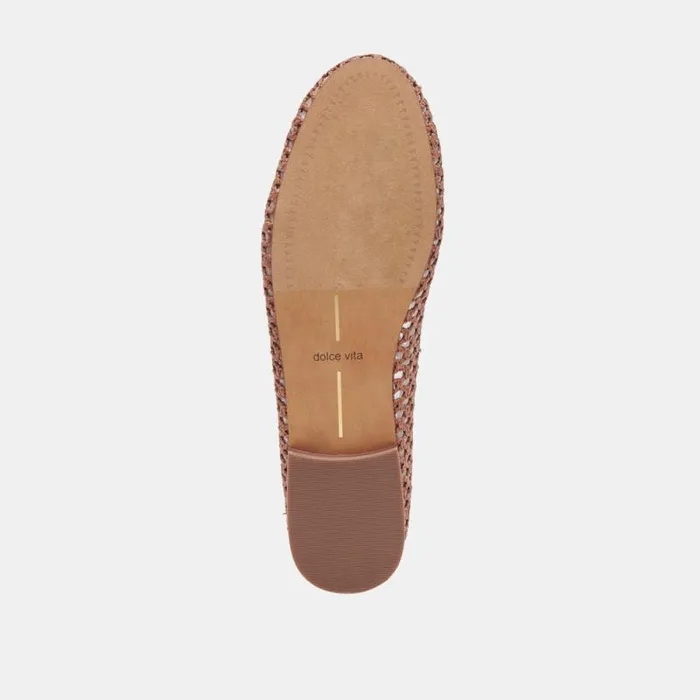 Dolce Vita Carin Raffia Ballet Flats Cider Raffia Women Flats and Loafers
