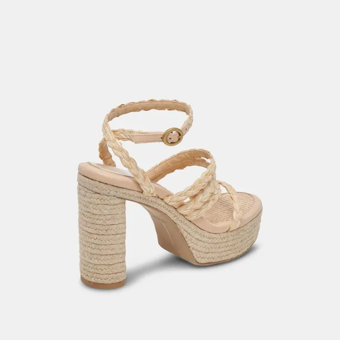 Dolce Vita Catina Heels Lt Natural Raffia Women Heels