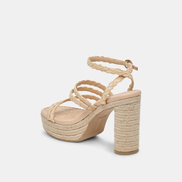 Dolce Vita Catina Heels Lt Natural Raffia Women Heels