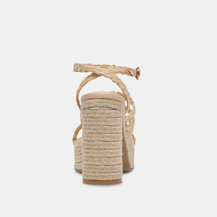 Dolce Vita Catina Heels Lt Natural Raffia Women Heels
