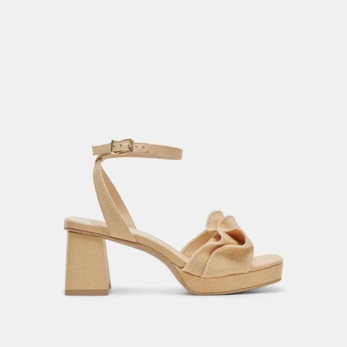Dolce Vita Cheer Heels Lt Natural Raffia Women Heels