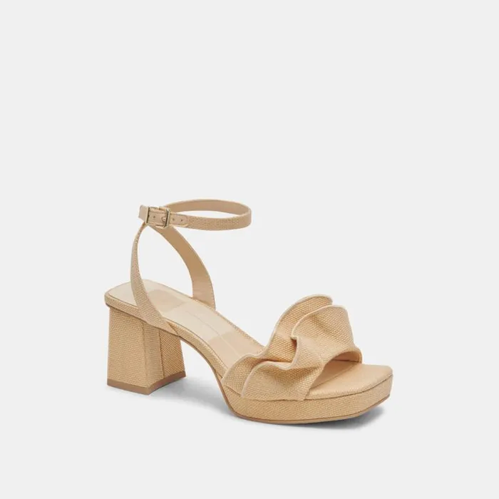 Dolce Vita Cheer Heels Lt Natural Raffia Women Heels