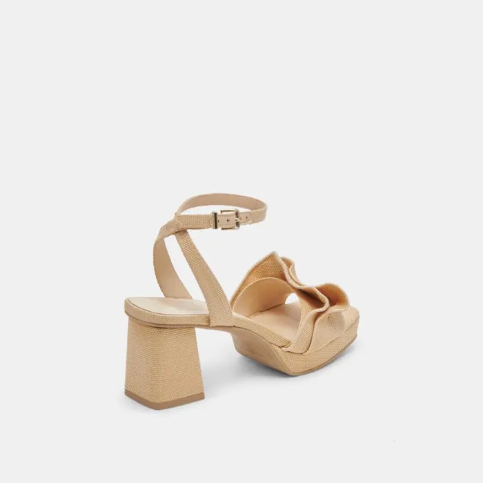 Dolce Vita Cheer Heels Lt Natural Raffia Women Heels