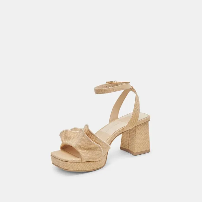 Dolce Vita Cheer Heels Lt Natural Raffia Women Heels