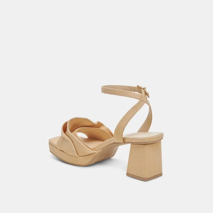 Dolce Vita Cheer Heels Lt Natural Raffia Women Heels
