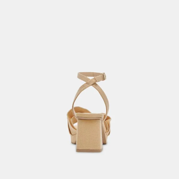 Dolce Vita Cheer Heels Lt Natural Raffia Women Heels