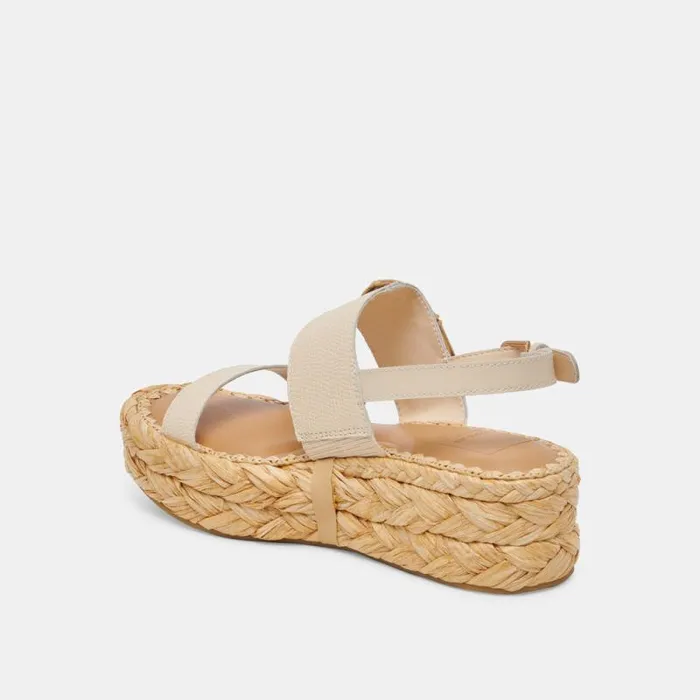Dolce Vita Chera Sandals Bone Embossed Leather Women Sandals