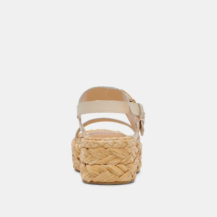 Dolce Vita Chera Sandals Bone Embossed Leather Women Sandals