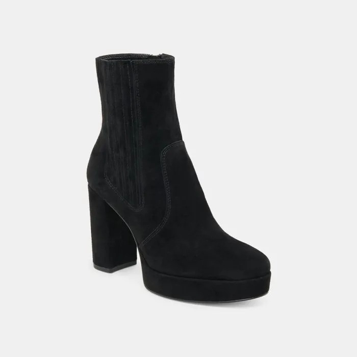 Dolce Vita Cinny Boots Onyx Suede Women Boots and Booties