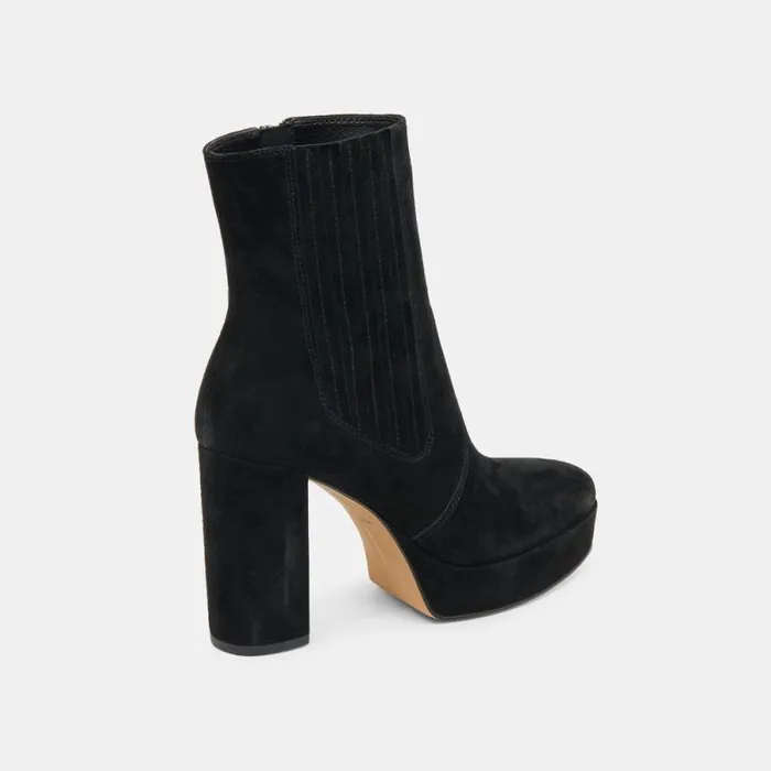 Dolce Vita Cinny Boots Onyx Suede Women Boots and Booties