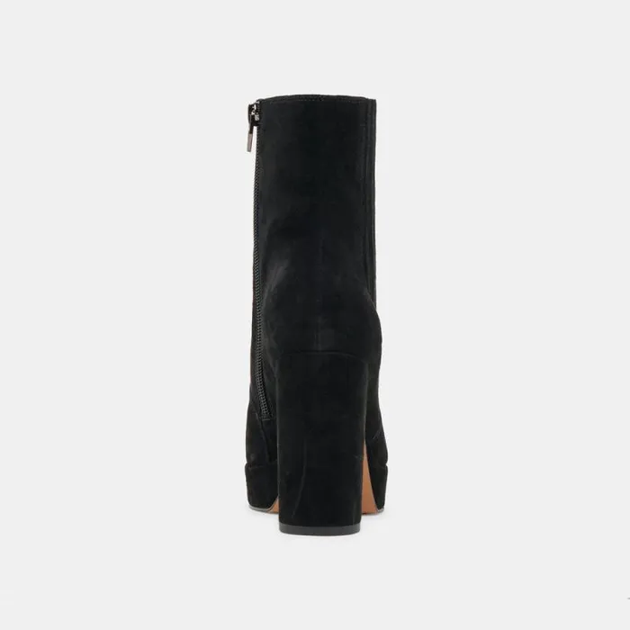 Dolce Vita Cinny Boots Onyx Suede Women Boots and Booties