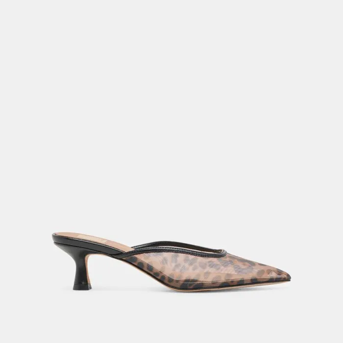 Dolce Vita Cleo Heels Dk Leopard Mesh Women Heels