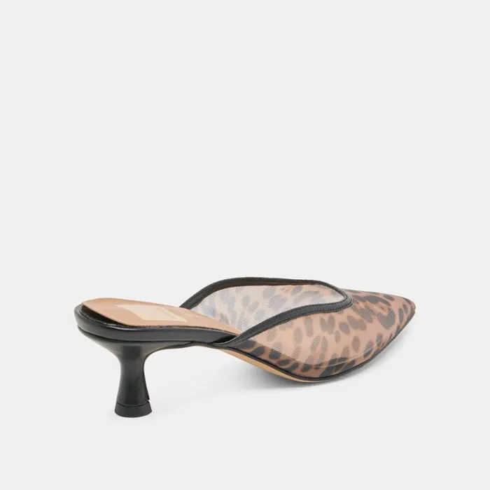 Dolce Vita Cleo Heels Dk Leopard Mesh Women Heels